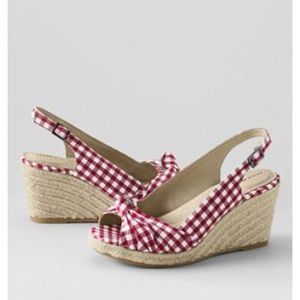 Lands End Gingham Wedges